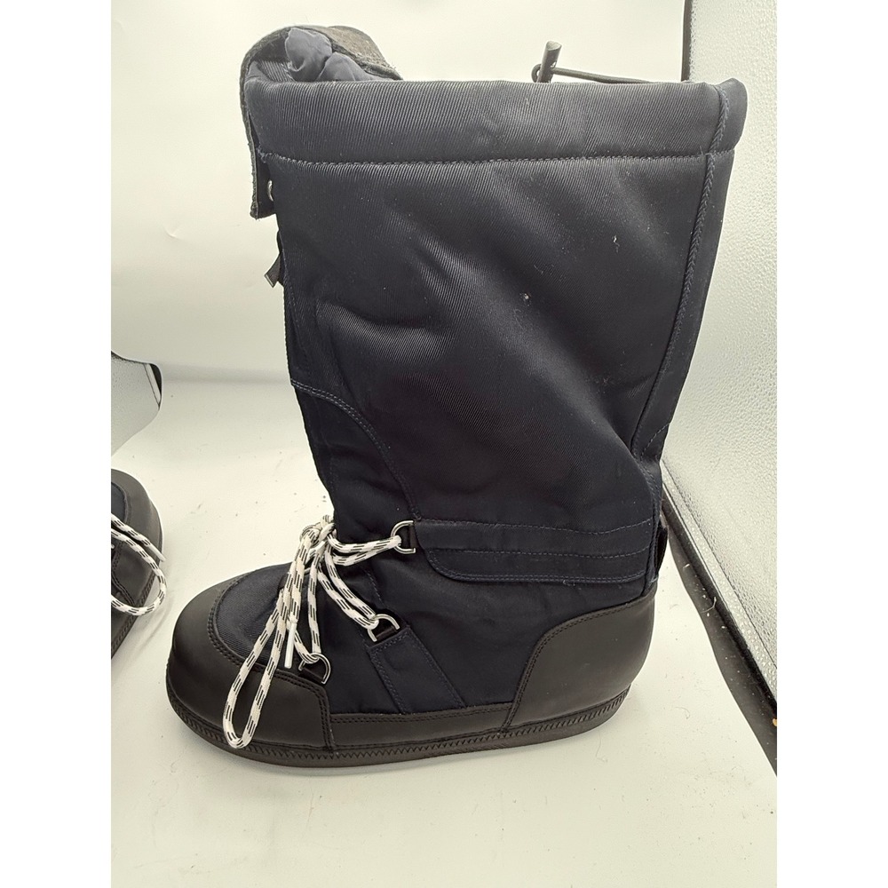 Hunter Original Snow Boots Black Nylon Tall Winter Zip Lace Up Boots - Picture 9 of 11